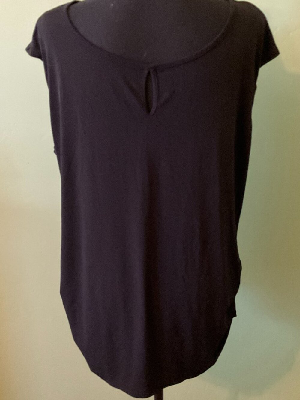 New York & Company Women's XL Cris-Cross Black Blouse preowned